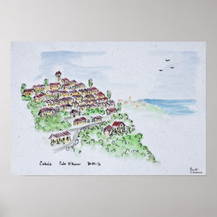 Póster Hilltop village of Cabris Provence, France