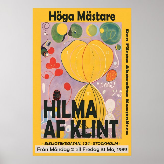 Póster Hilma Af Klint Exhibition Poster Modern Abstract (Frente)