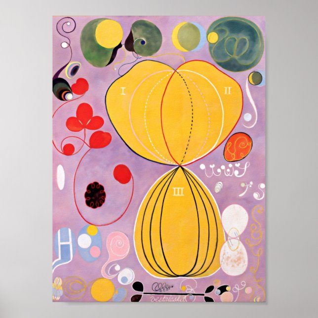 Póster Hilma Af Klint Grupo IV No. 7 Los Diez Más Grandes (Frente)