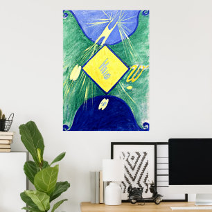 Póster Hilma af Klint - Primordal Chaos, No. 06, Grupo I,