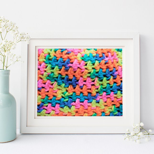 Póster Hilo de ganchillo colorido (Colorful Crochet Yarn Poster)