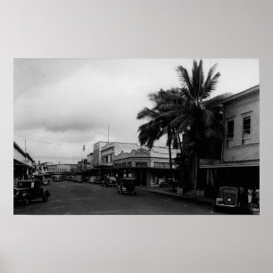 Póster Hilo, Hawaii Street View PhotographHilo, HI