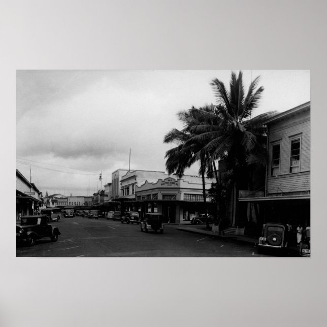 Póster Hilo, Hawaii Street View PhotographHilo, HI (Frente)