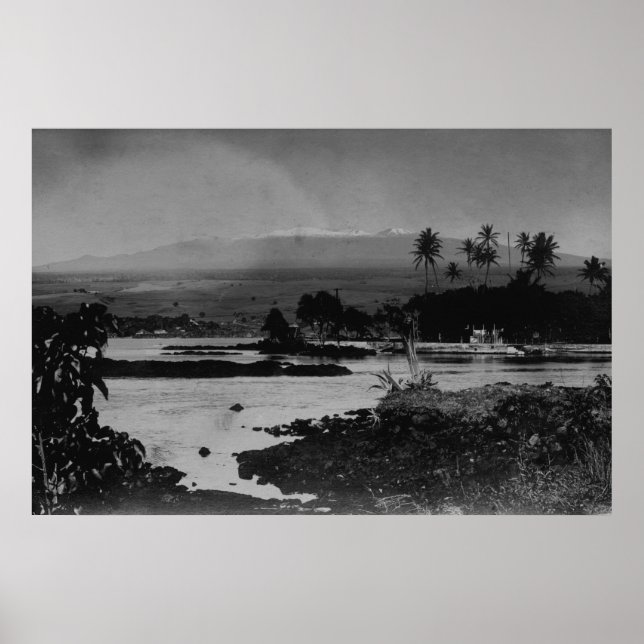 Póster Hilo, Hawaii - Vista de la fotografía de la ciudad (Frente)