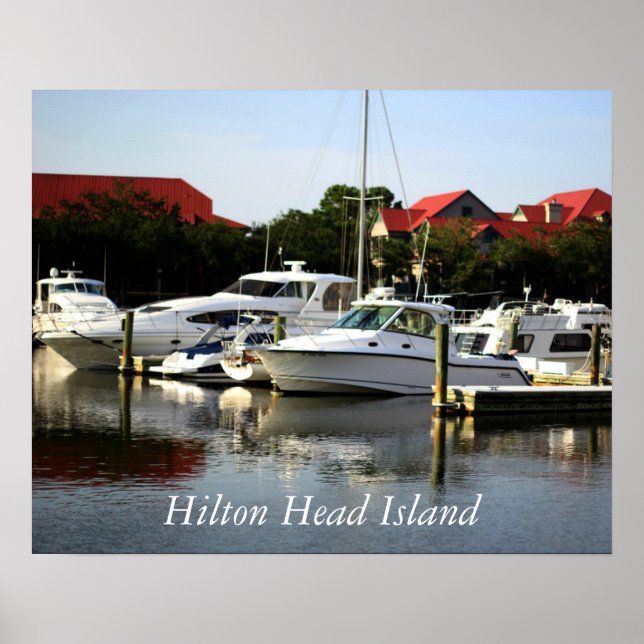 Póster Hilton Head Island Shelter Cove Marina (Frente)