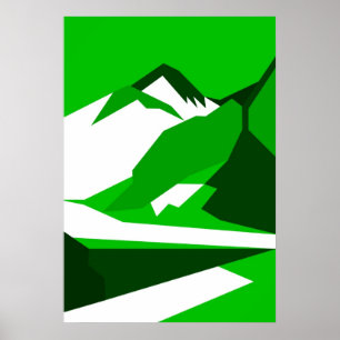 Póster Himalaya verde