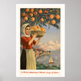 Póster Himara Albania La pintoresca Riviera Vintage