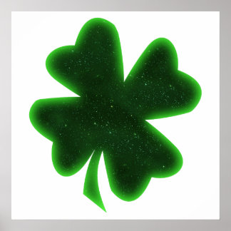 Póster Hincha de cuatro hojas del Día de San Patricio