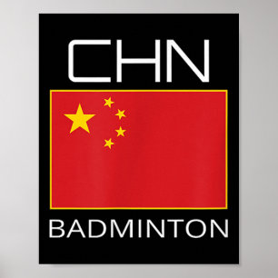 Póster Hincha del equipo chino de Badminton regalo a atle
