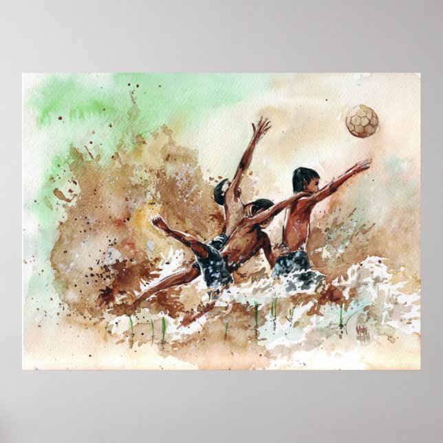 Póster Hinchas de fútbol masculino de 2014 Imprimir por V (Frente)