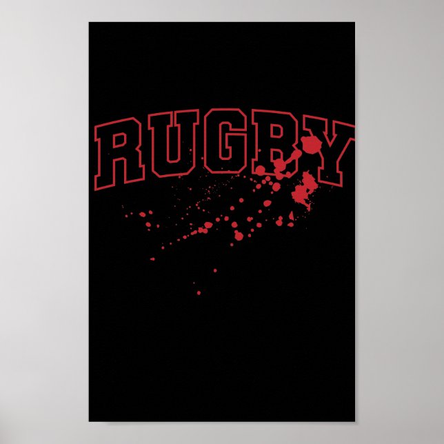 Póster Hinchas del deporte deportivo Rugby Blutspritzer (Frente)