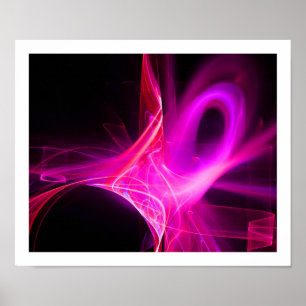 Póster HINCHAS FRACTALES EN FUCHSIA PURPLE Resumen