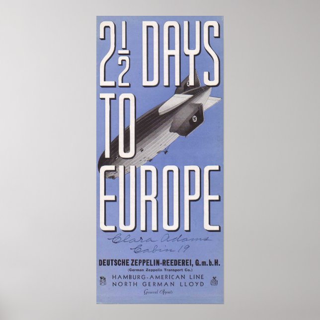 Póster Hindenburg - Poster de Zepplin (Frente)