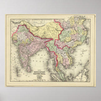 Póster Hindoostan, Farther India, China, Tibet
