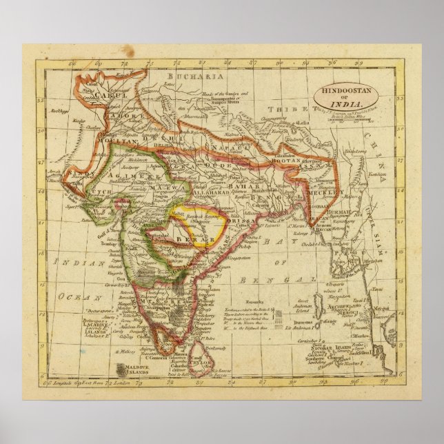 Póster Hindostán o India (Frente)