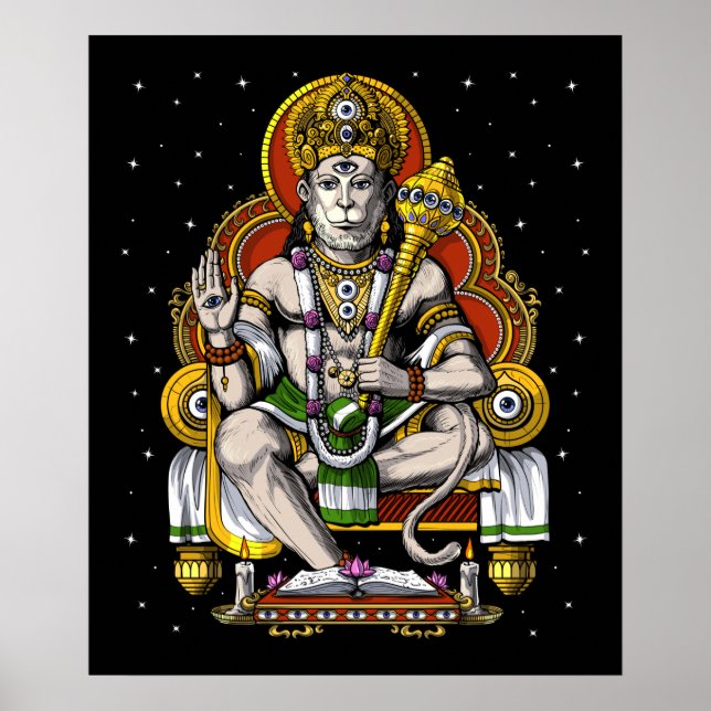 Póster Hindu God Hanuman (Frente)