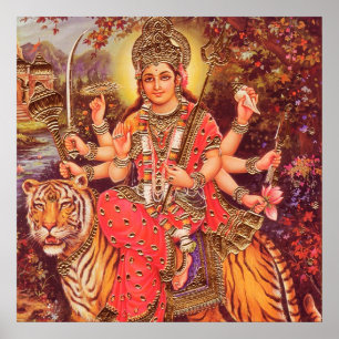 PÓSTER HINDU GODDESS DURGA