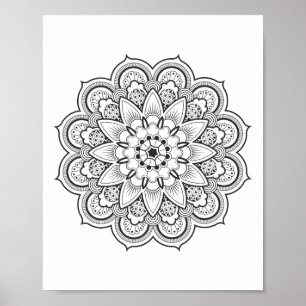 Póster Hinduismo Budismo Estrella Mandala