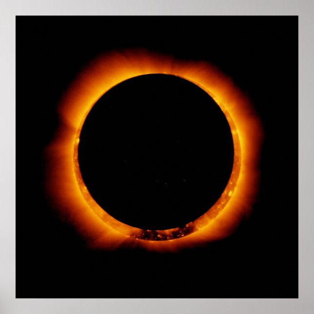 Póster Hinode observa un eclipse solar anual (Frente)