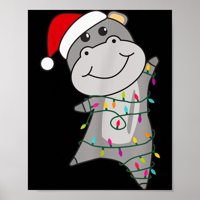 Póster Hip Happy Christmas Fairy Lights Sweet Animals Hip (Frente)