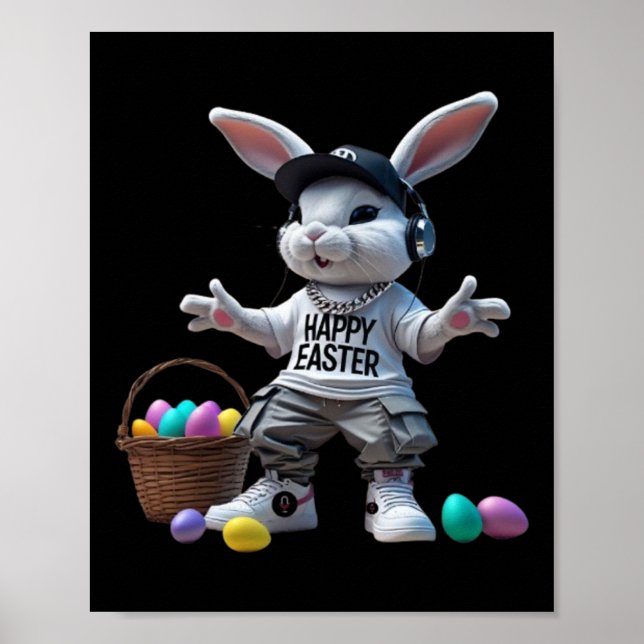 Póster Hip-hop Easter Bunny (Frente)