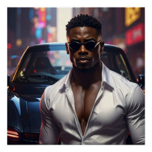 Póster Hip Hop - Estrella del Rap Americano -