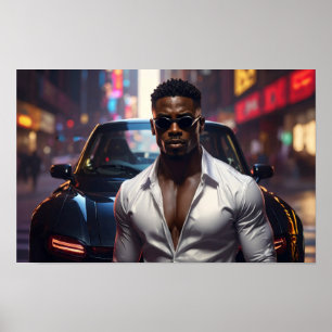 Póster Hip Hop - Estrella del Rap Americano -