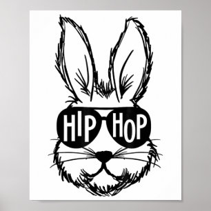Póster Hip Hop Happy Easter Bungalow Face Con Sungles Men