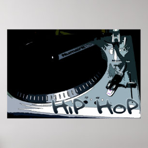Póster Hip-Hop Turntable