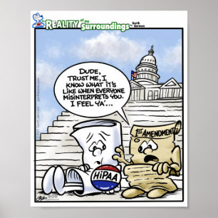 Póster HIPAA 1a enmienda Poster incomprendido