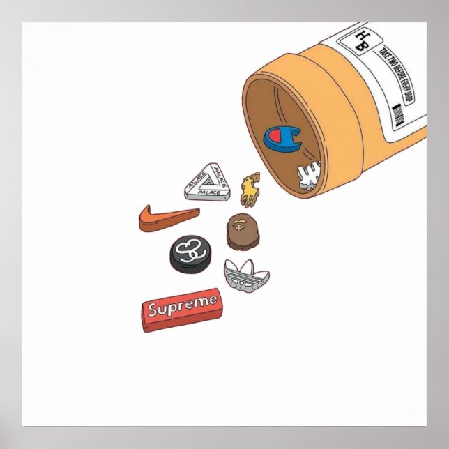 Póster Hipebeast streetwear sarcástico diseño (Frente)