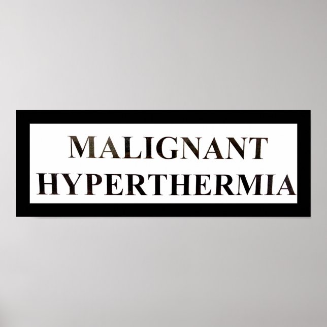 Póster Hipertermia MALIGNA (Frente)