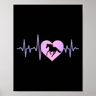 Póster Hípica ecuestre Caballo a caballo en latido