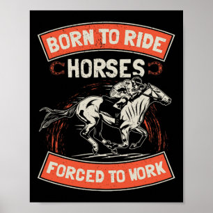 Póster Hípica Lover Regalo Mujeres Chica Ecuestre Horseba