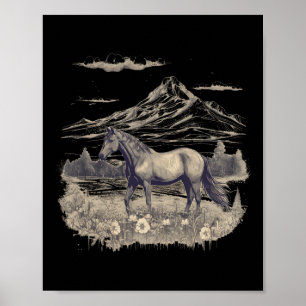 Póster Hípica Regalos A Mujeres Chicas De Caballo Salvaje