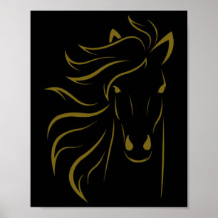 Póster Hípica Regalos Mujeres Hombres Ecuestres Caballo