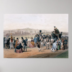 Póster Hipódromo en el Bois de Boulogne