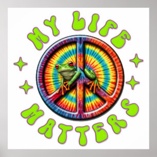 Póster Hippie Amor Paz La Vida Importa Personalizado