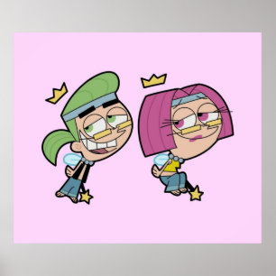 Póster Hippie Cosmo Y Wanda