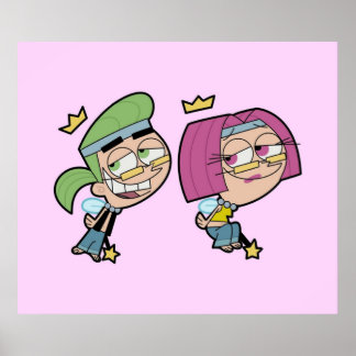 Póster Hippie Cosmo Y Wanda