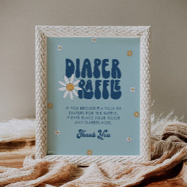 Póster HIPPIE DAZE Groovy Boy Diaper Raffle Rótulo