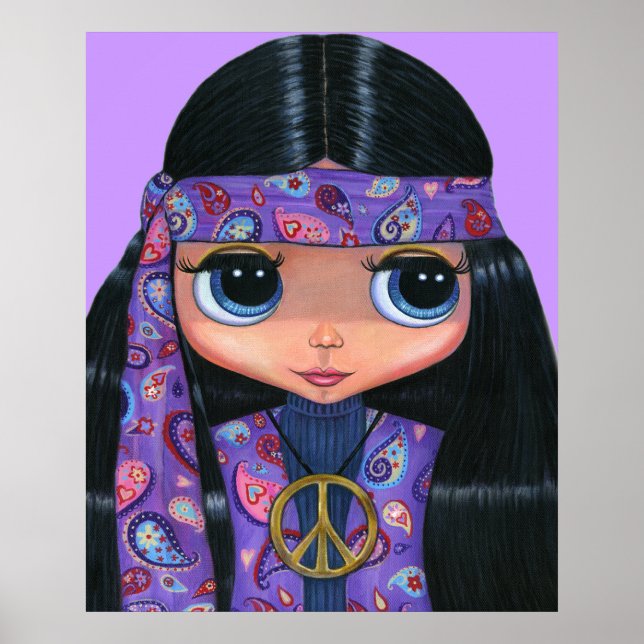 Póster Hippie en Paisley Poster (Frente)