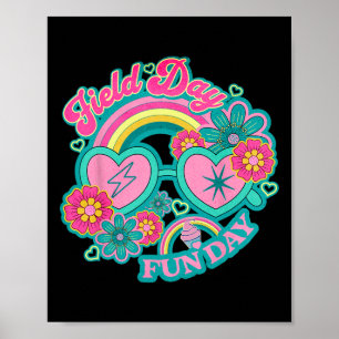Póster Hippie Field Day Fun Day Para Los Maestros Amp; Ni