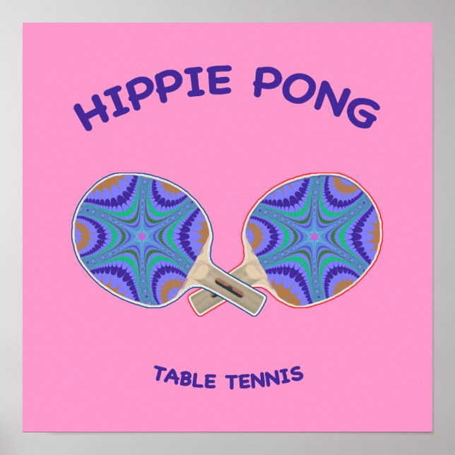 Póster Hippie Pong Ping Pong (Frente)