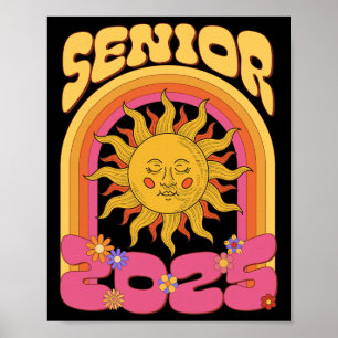 Póster Hippie Sunshine Cl de 2025 Senior 25 Graduado De V