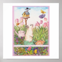 Póster Hippity Hoppity Easter Bunny Birhouse