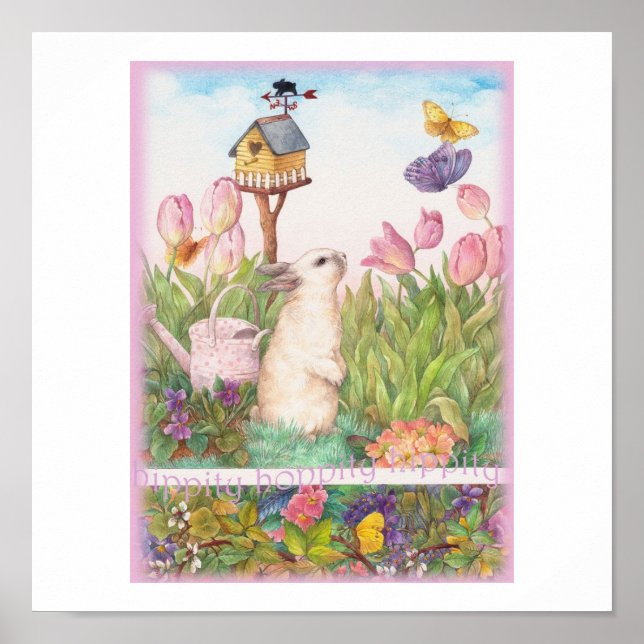 Póster Hippity Hoppity Easter Bunny Birhouse (Frente)