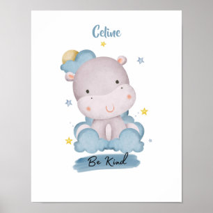 Póster Hippo de Pequeñas Lecciones desde las Nubes