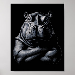 Póster Hippo Hippopótamo Animal Músculo Clínico