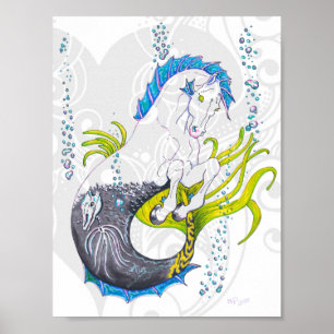 Póster Hippocampus (cráneo) con corazón gris
